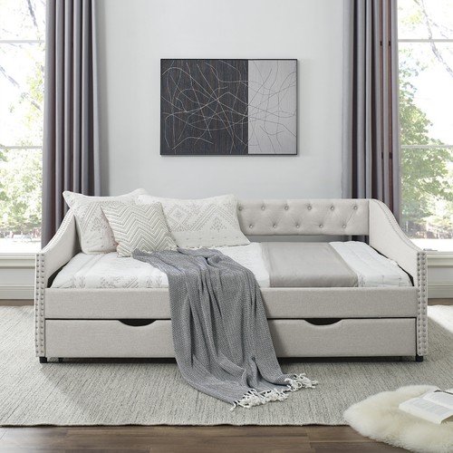 Full tufted daybed drawers - tufted,