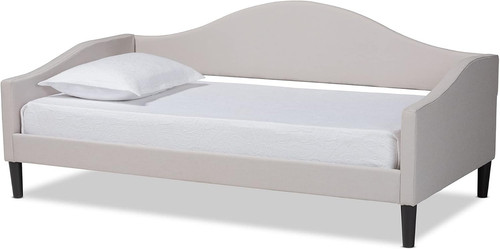 Modern beige fabric daybed - beige,